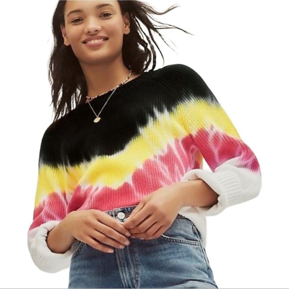 Anthropologie 525 Alena Tie Dye Pullover Sweater Size S NWT
